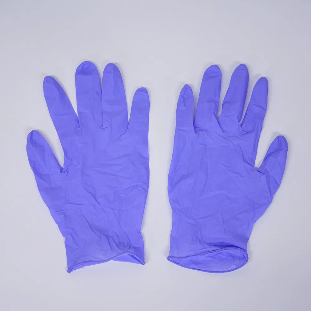Luvas descartáveis de exame cirúrgico em PE elástico transparente, feitas de plástico Polietileno/CPE/HDPE LDPE/PVC/Vinil, para a indústria de processamento de alimentos