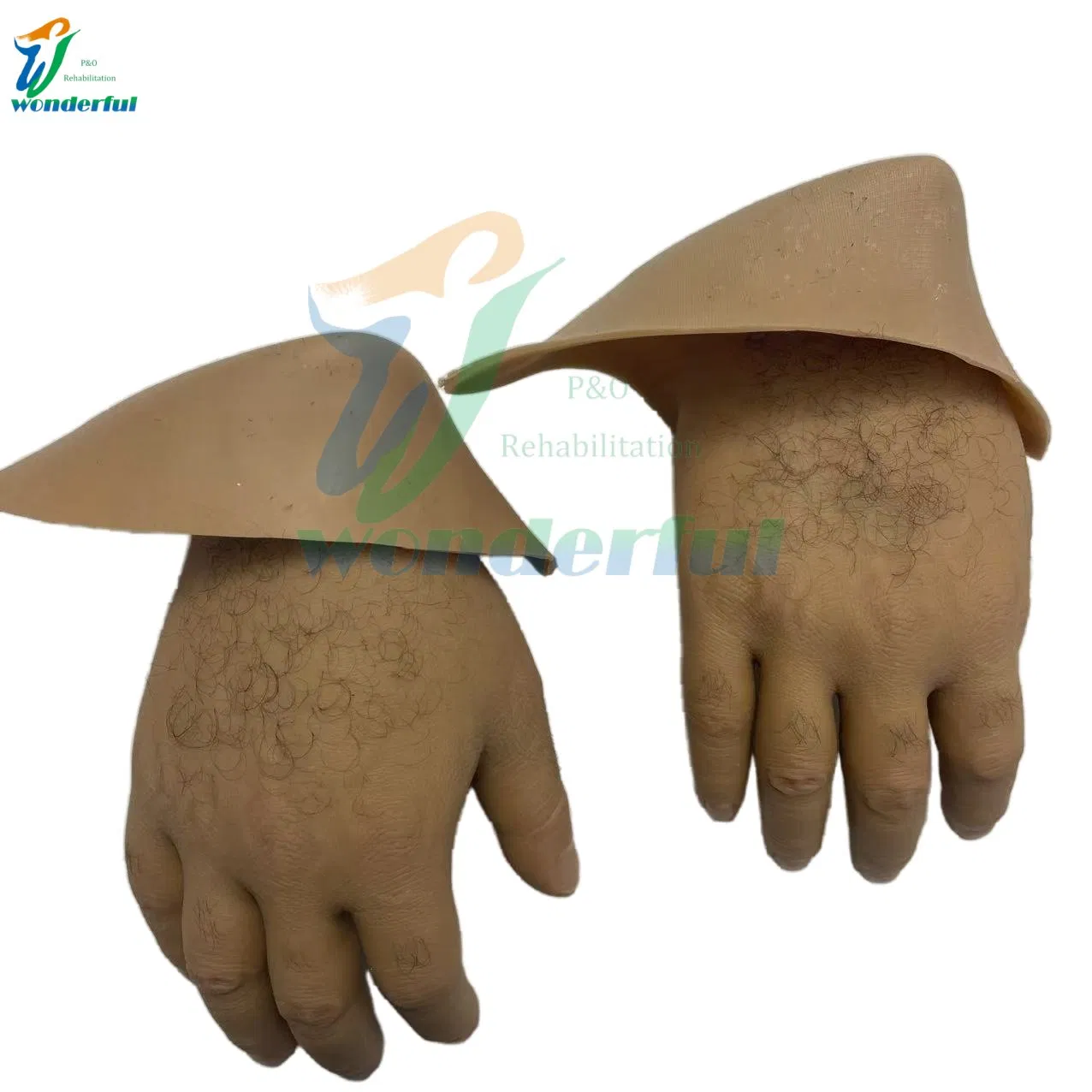 Membros Artificiais de Alta Qualidade, Mãos Biónicas de Membro Superior, Prótese Cosmética, Luvas de Simulação em Silicone 1: 1 Realistas com Cabelo