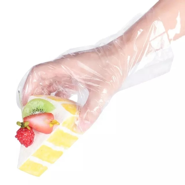 Luvas de CPE para alimentos descartáveis de plástico, luvas de TPE