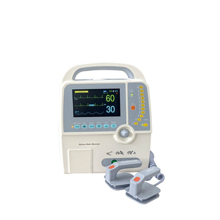 Monitor de Desfibrilação Cirúrgica Hospitalar 7-Inches Diagonalmente SpO2 Tela de Exibição em Cores TFT Monitor Biphasico