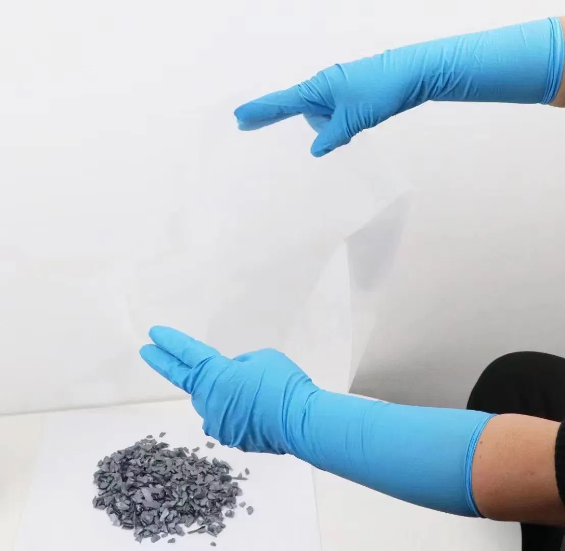 Luvas de Nitrilo Estéreis Descartáveis para Quimioterapia, Equipamento Médico Cirúrgico para Exame das Mãos, Cor Azul