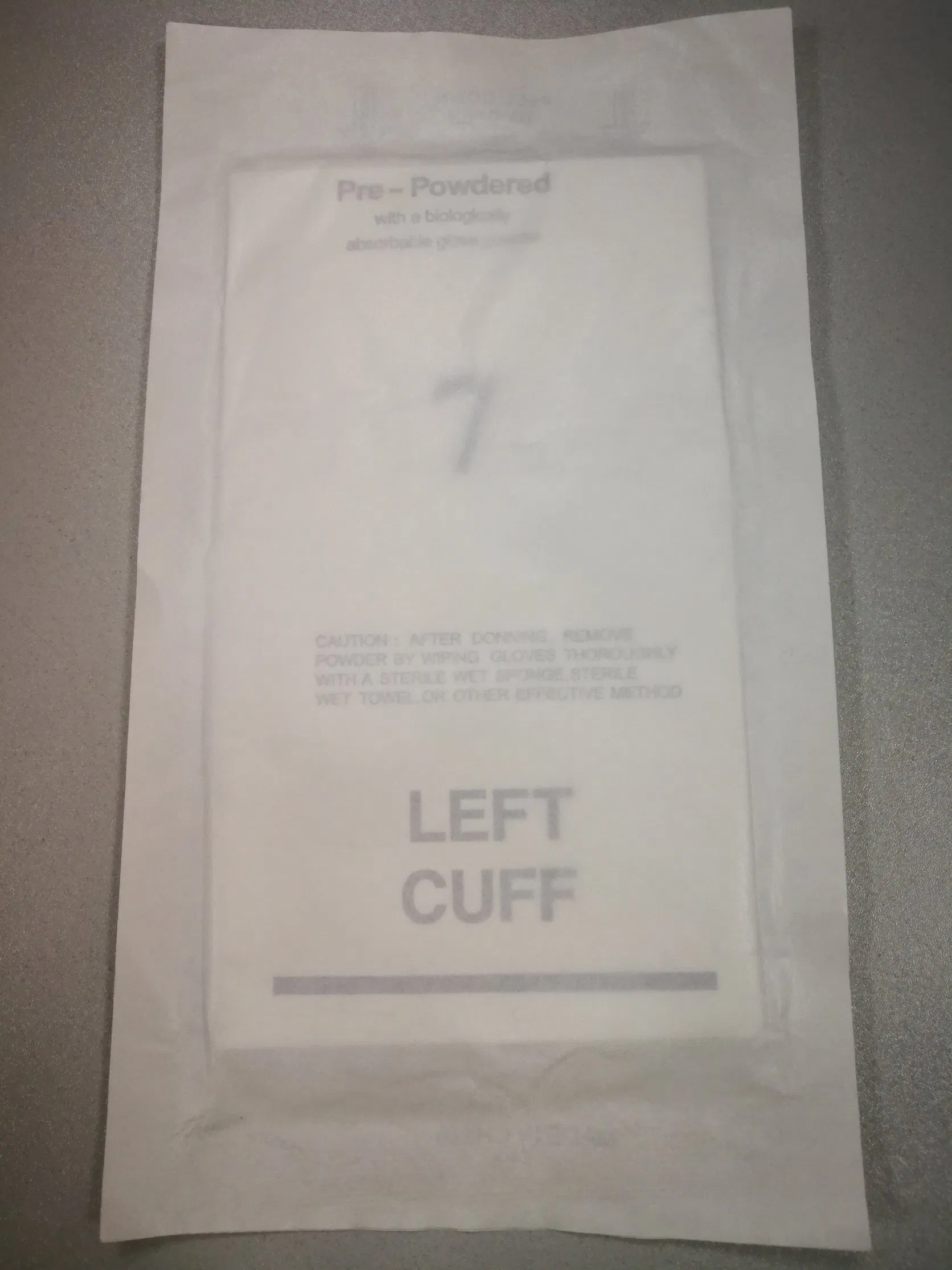 Luvas Cirúrgicas de Látex Esterilizadas Descartáveis Certificadas CE 7.0, 7.5, 8.0 com Pó