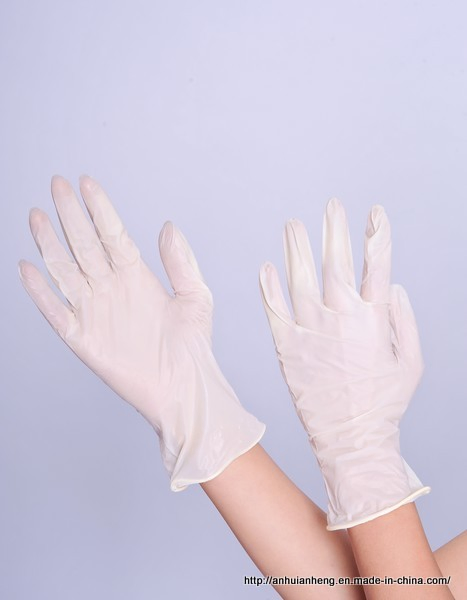Luvas de Vinil Descartáveis Sem Pó para Exame Azul