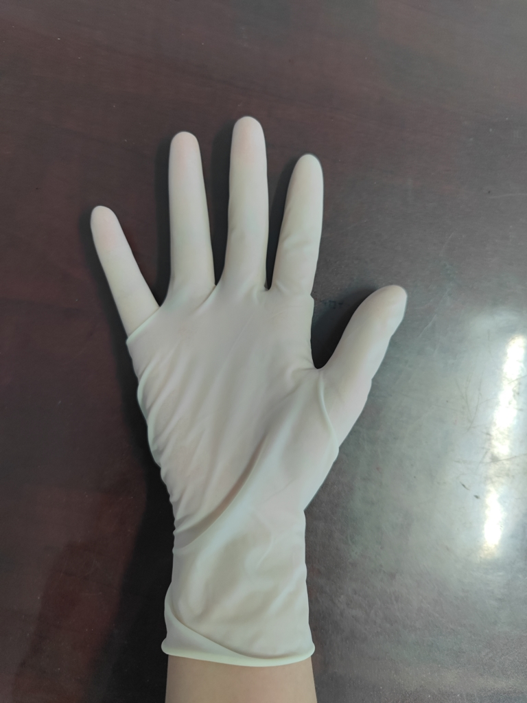 Luvas de Exame de Látex Descartáveis Médicas Sem Pó Borracha Cirúrgica Não Estéril para Operação Cirúrgica