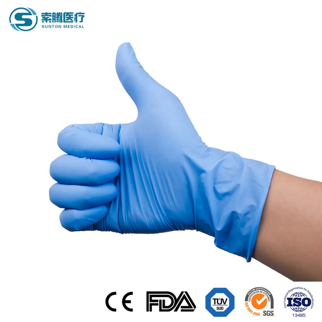 Luvas Cirúrgicas Padrão de Segurança Sunton GB4806.11-2016 Tipo de Desinfecção por Luz Ultravioleta Fabricadas na China Luvas de Látex de Grau Médico Amostra Grátis