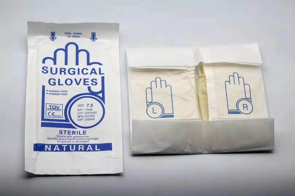 Luvas Cirúrgicas de Látex Estéreis em Pó ou Sem Pó com CE e ISO