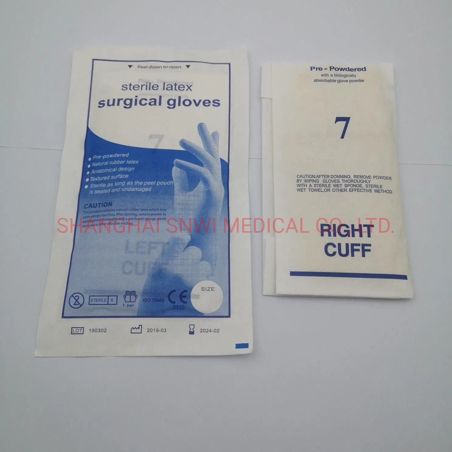 Venda Quente Luvas Cirúrgicas de Látex Estéreis Descartáveis Médicas