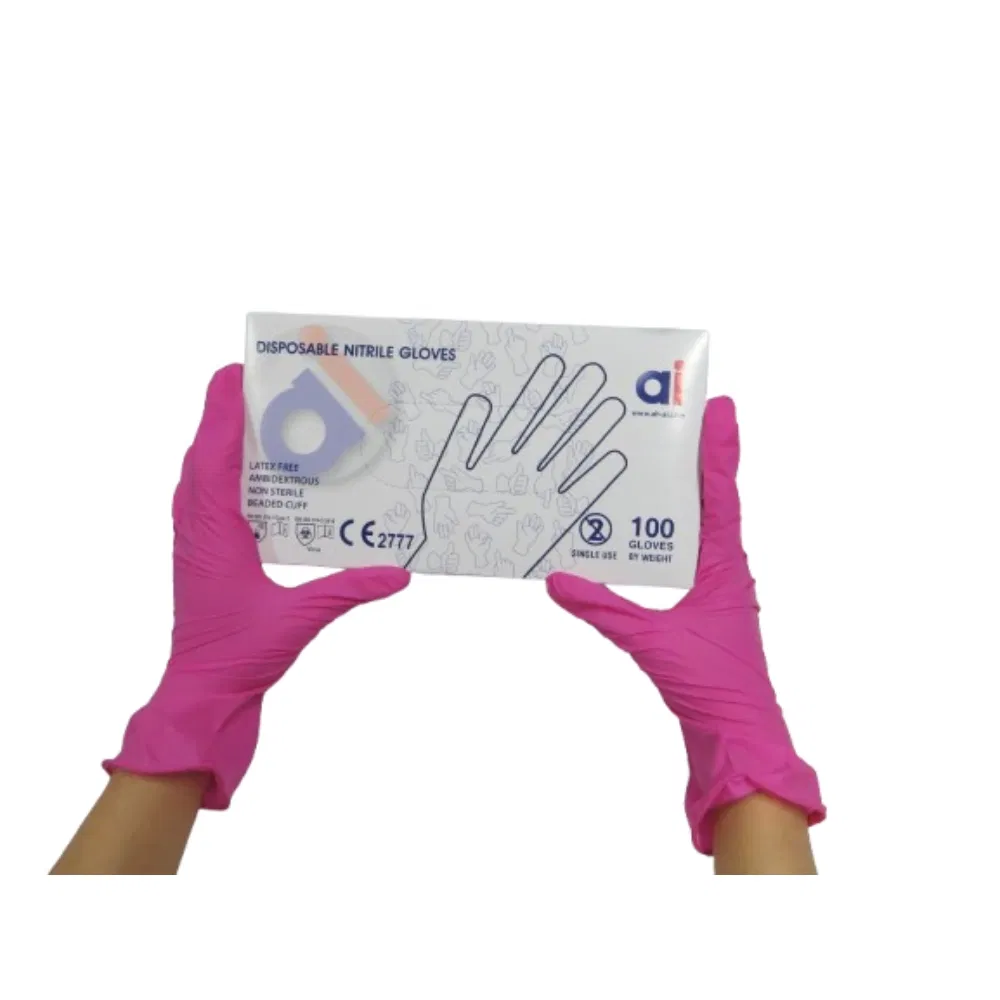 Fabricante de Luvas de Nitrilo Descartáveis Sem Pó, Grau Industrial e de Exame, Luvas Estéreis para Laboratório