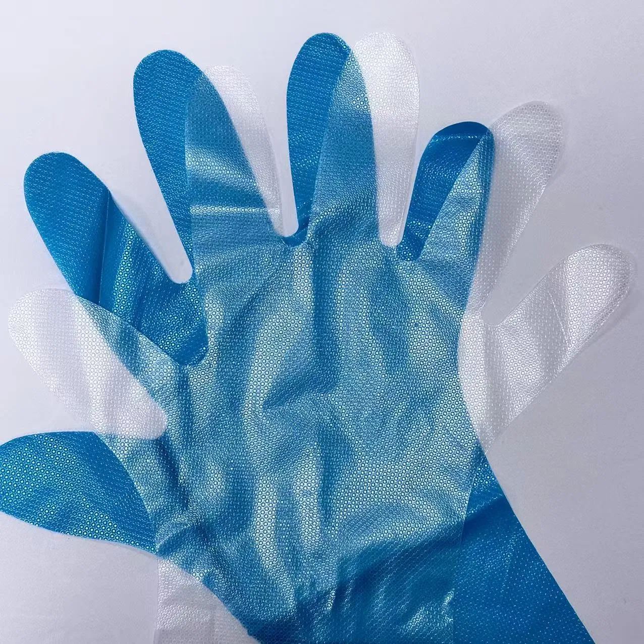 Luvas descartáveis de PE para preparação de alimentos, luvas plásticas, luvas biodegradáveis