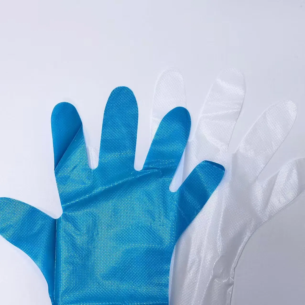 Luvas descartáveis de PE para preparação de alimentos, luvas plásticas, luvas biodegradáveis