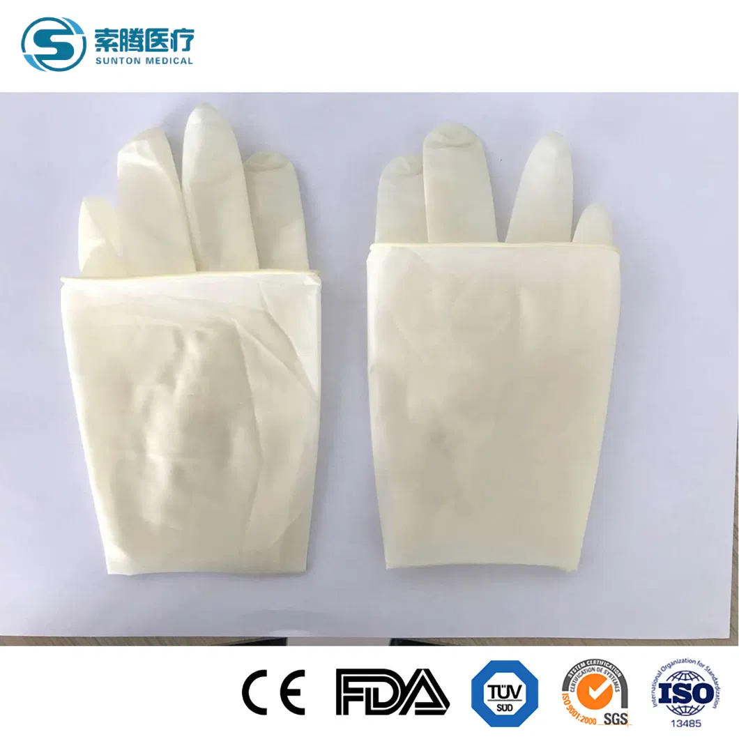 Luvas de Látex Antibacterianas de Alta Qualidade Sunton China 100PCS/Box 10boxes/CTN Fornecedores de Luvas Cirúrgicas En388 Padrão de Segurança Luvas Médicas de Grau