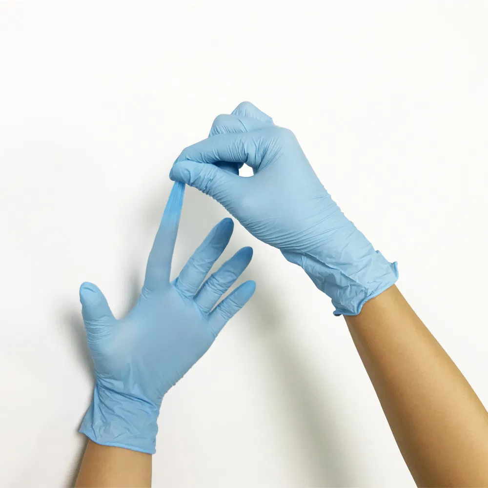 Luvas Protetoras Estéreis de Nitrilo para Clínica Cirúrgica Descartáveis Siny China com Superfície Lisa e Texturizada