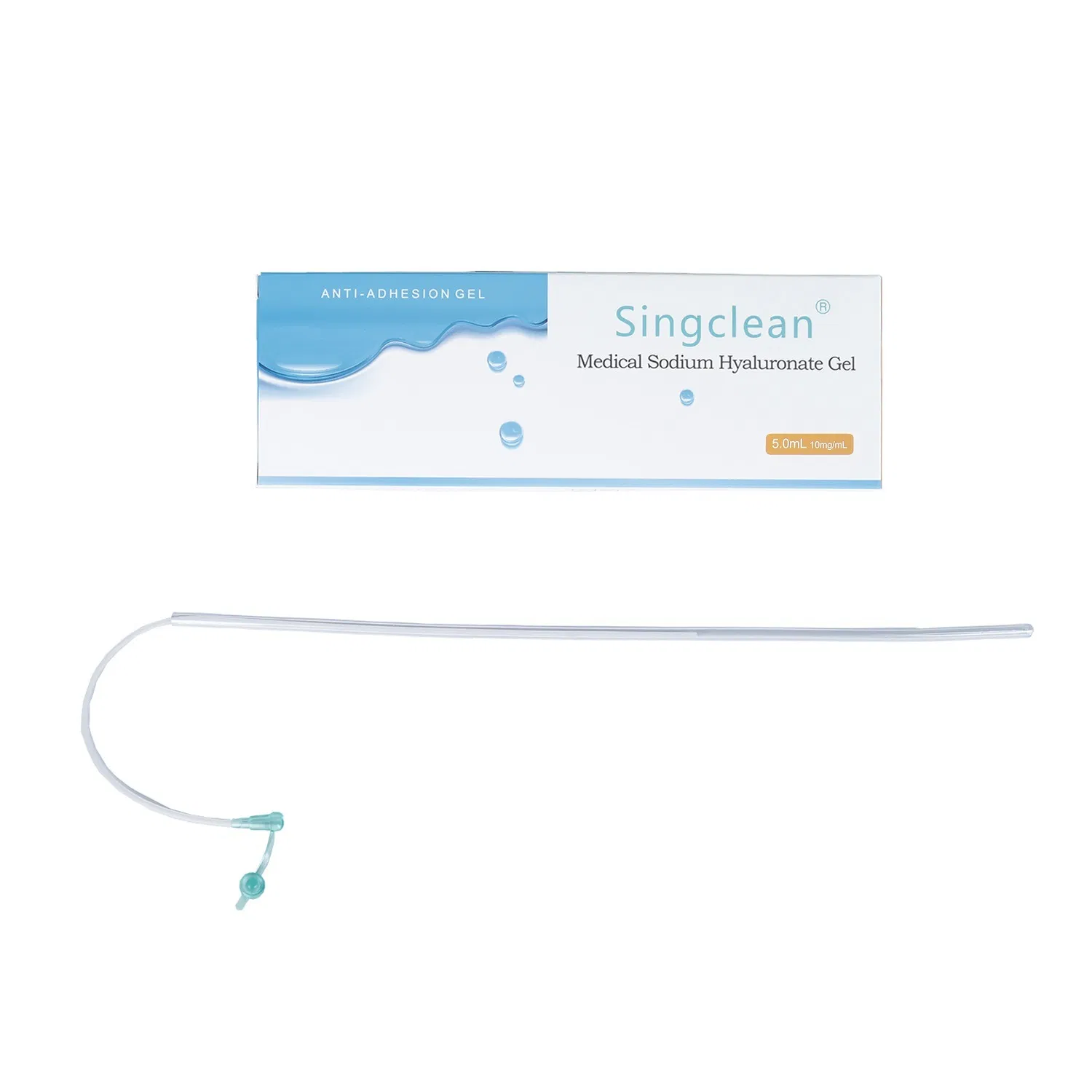 Cirurgia Pélvica Singclean Bolha em Caixa Colorida Luvas Cirúrgicas Estéreis Membrana Antiaderente com ISO13485