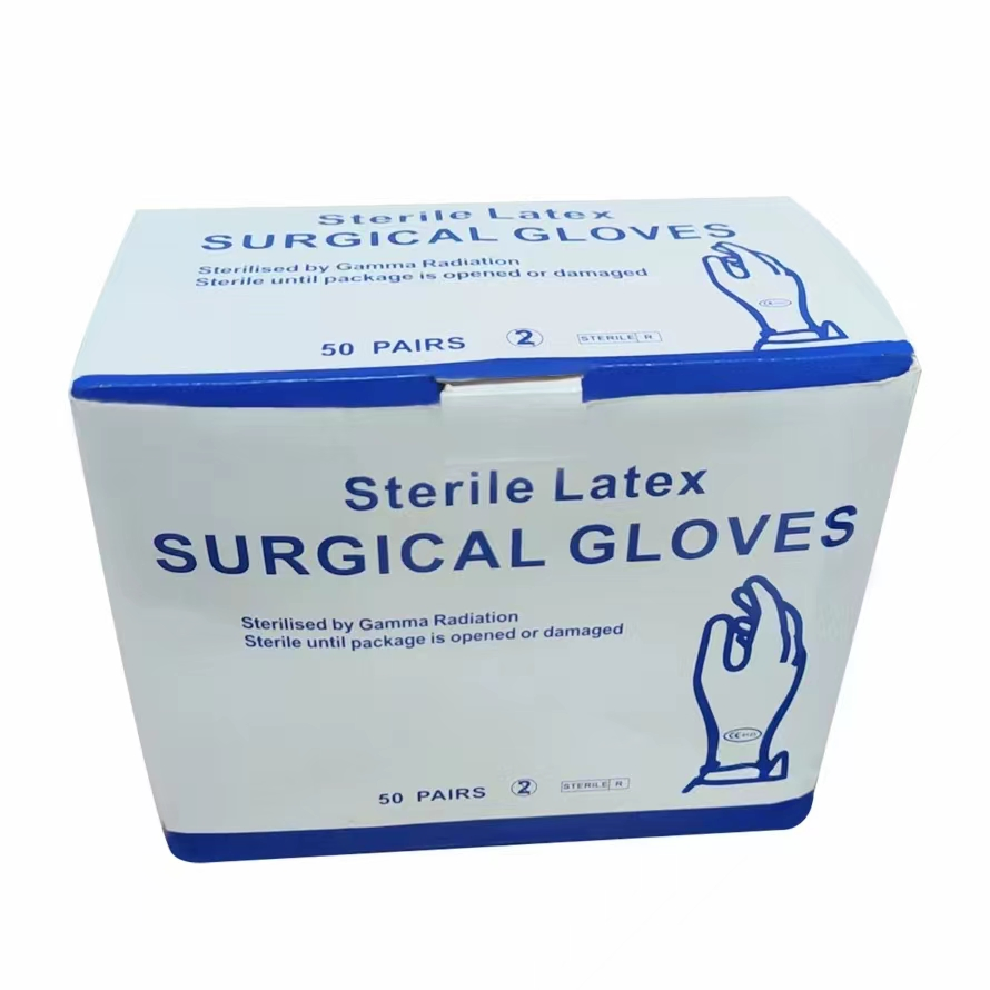 Luvas Cirúrgicas de Látex Estéreis em Pó ou Sem Pó com CE e ISO