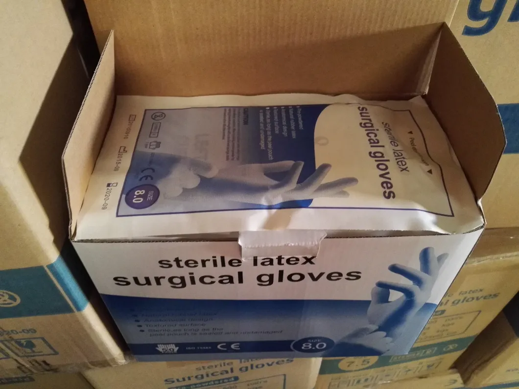 Preço de Fábrica Luvas Cirúrgicas de Látex Descartáveis sem Pó