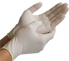 Luvas de exame médicas descartáveis de látex em pó a granel a preço acessível