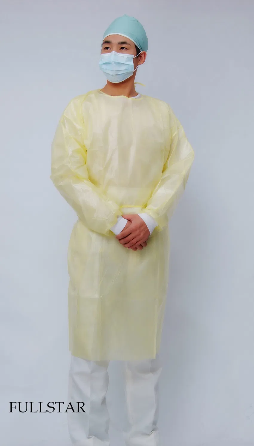 Vestido Cirúrgico Descartável de Filme Laminado Não Tecido PP+PE