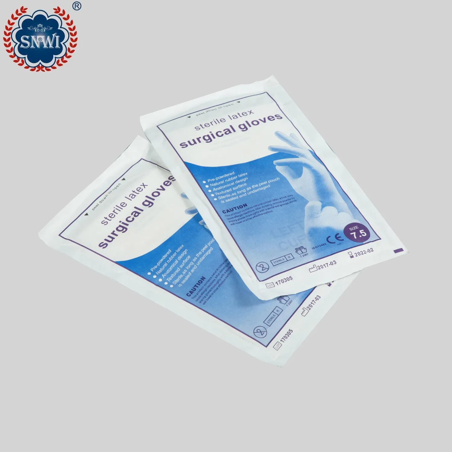 Produtos Médicos Descartáveis de Alta Qualidade Luvas Cirúrgicas Estéreis de Borracha Natural de Látex