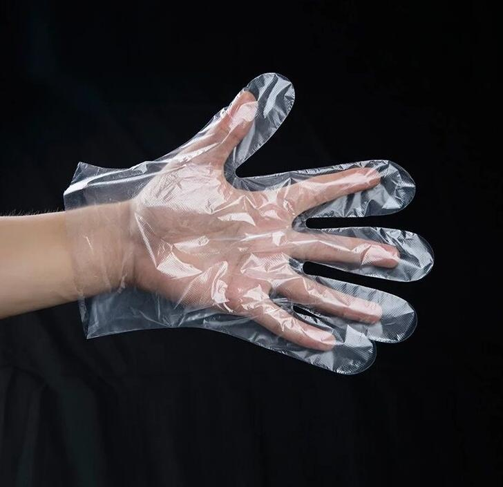 Luvas Descartáveis Degradáveis Filme de Tintura de Cabelo Plástico Espessado TPE Resistente a Óleo Luvas de PE de Grau Alimentício