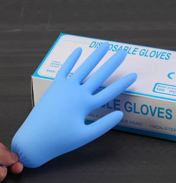 Luvas de nitrilo/pvc descartáveis