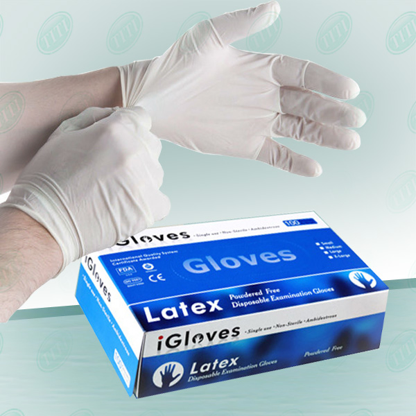 Fabricante de Luvas de Látex na Malásia Amostras Grátis Luvas Cirúrgicas Estéreis de Látex Descartáveis com Pó
