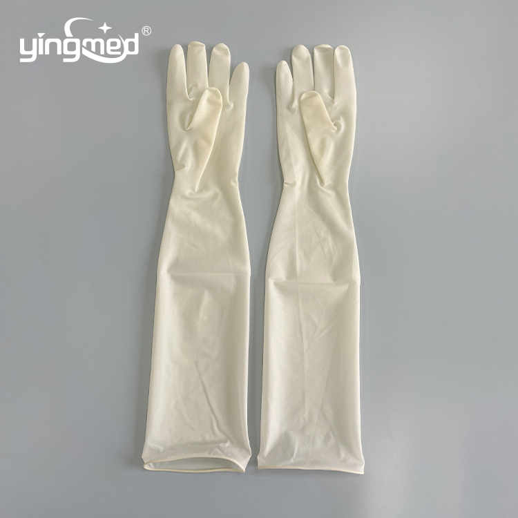 Novos Produtos Luvas de Látex Extra Longas com Mangas Longas para Ginecologia
