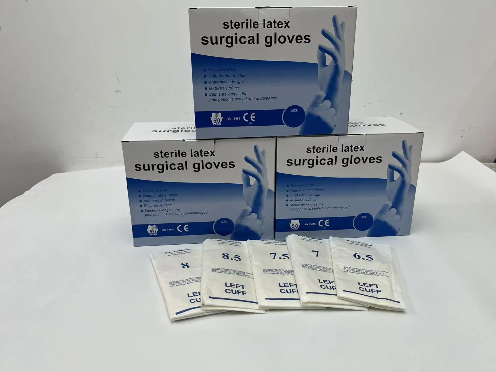 Fornecimento de Luvas para Exame Cirúrgico Médico Feitas de Látex, Nitrilo ou Vinil para Hospital e Clínica Estéreis por Eo com ou Sem Pó