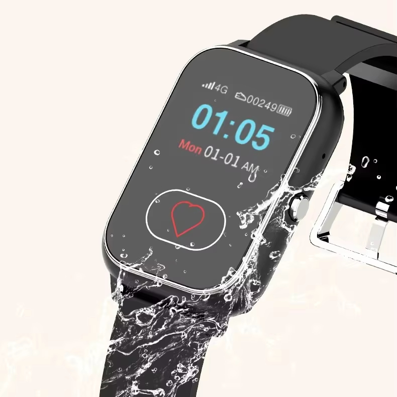 FA96S Waterproof 4G Alert Smartwatch Emergency Help Senior Life Monitoring with Fall Detection for Seniors Tracker Elderly Watch
