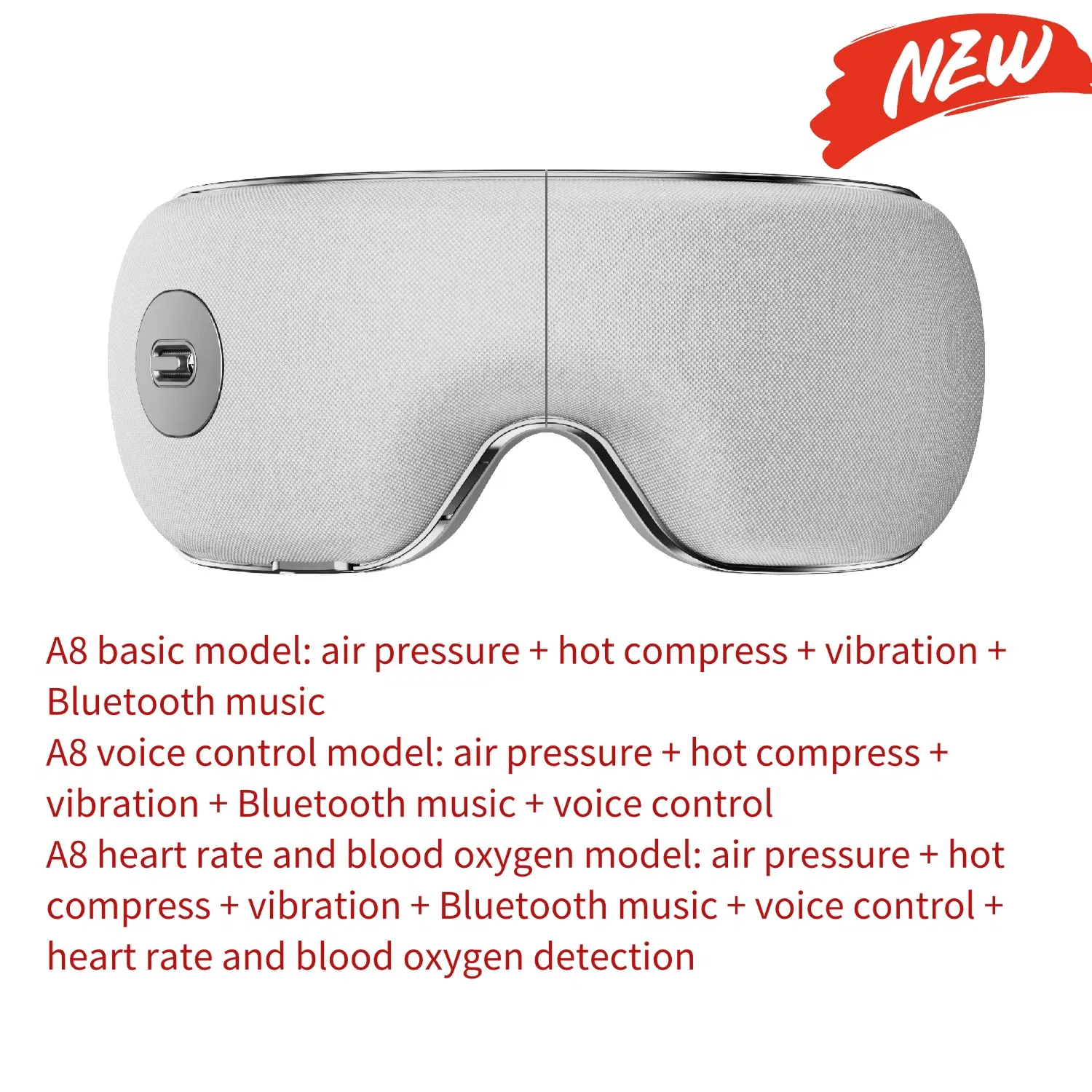 Smart A8 Eye Massager with Voice Control &amp; Health Monitoring