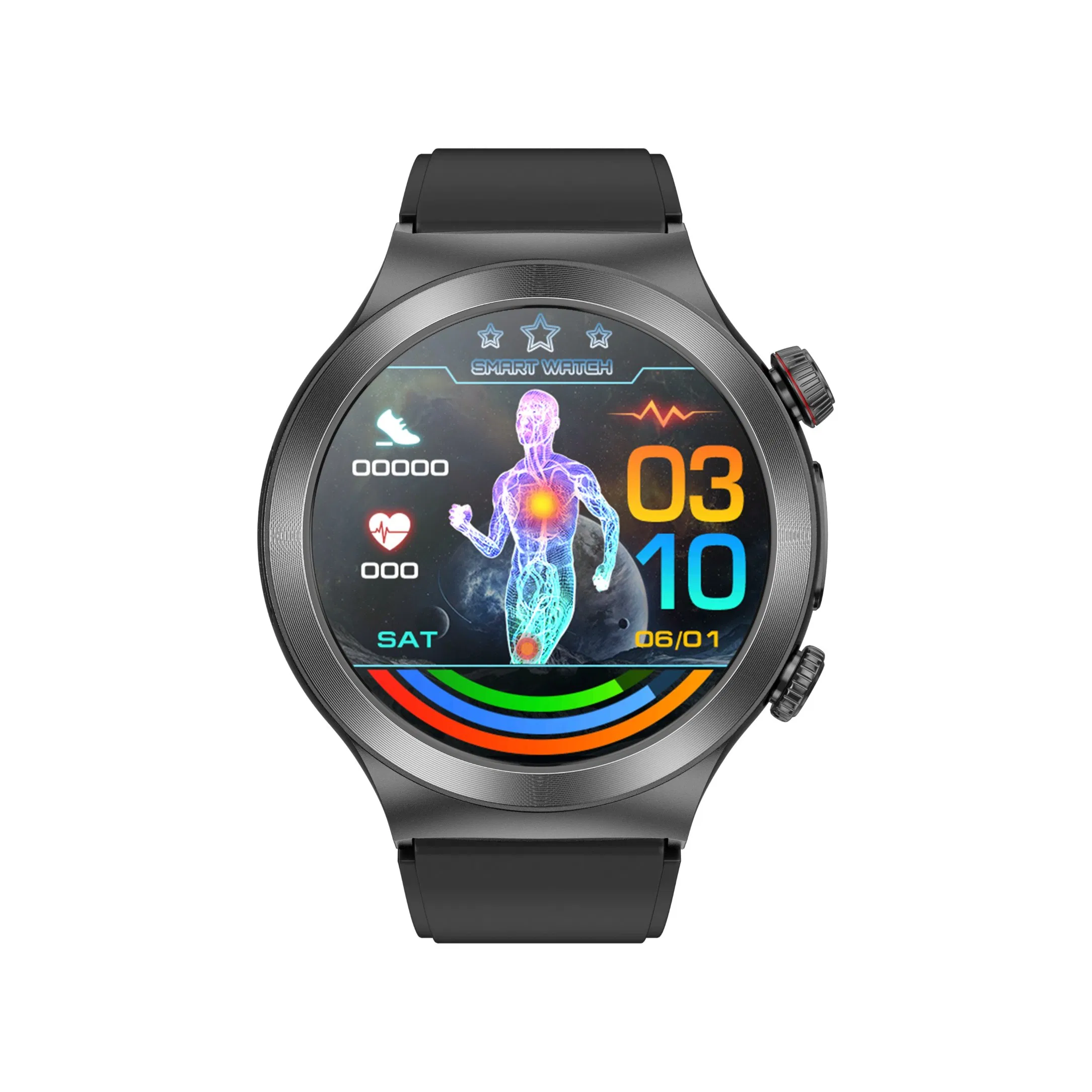 Respiration/Heart Rate/Blood Pressure/Sleep Monitoring Remote Photography, Flashlight, Timer Smartwatch