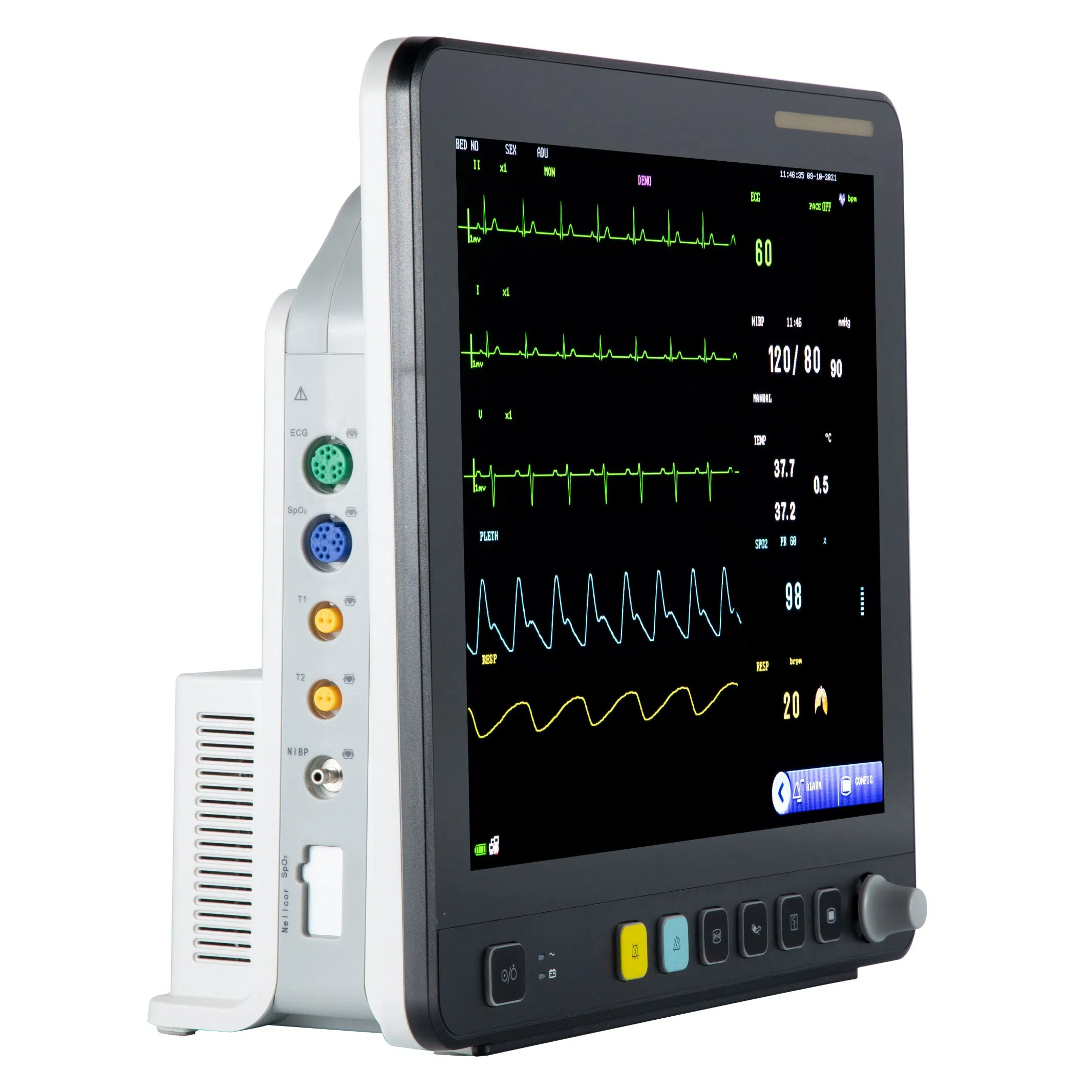 Medical 15 Inch Touch Screen Vital Sign Monitor Multi Parameter Patient Monitor