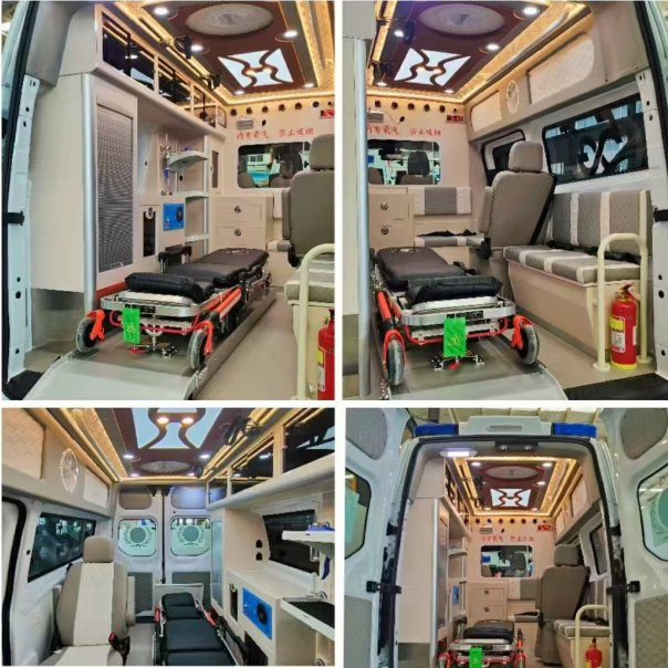 Ford 4X2 4X4 Emergency Patient Long Distance Medical Monitoring Treatment Transporting Transiting Medical Care Hospital ICU First Aid Ambulance Vehicle