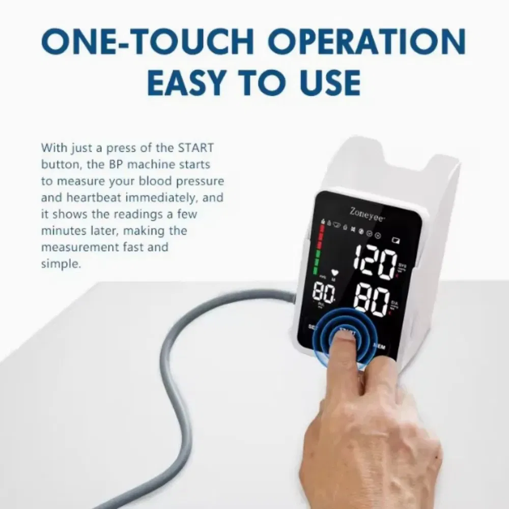 New Large LCD Cheap Price Automatic Portable Upper Rate Blood Pressure Remote Monitoring Rechargeable
