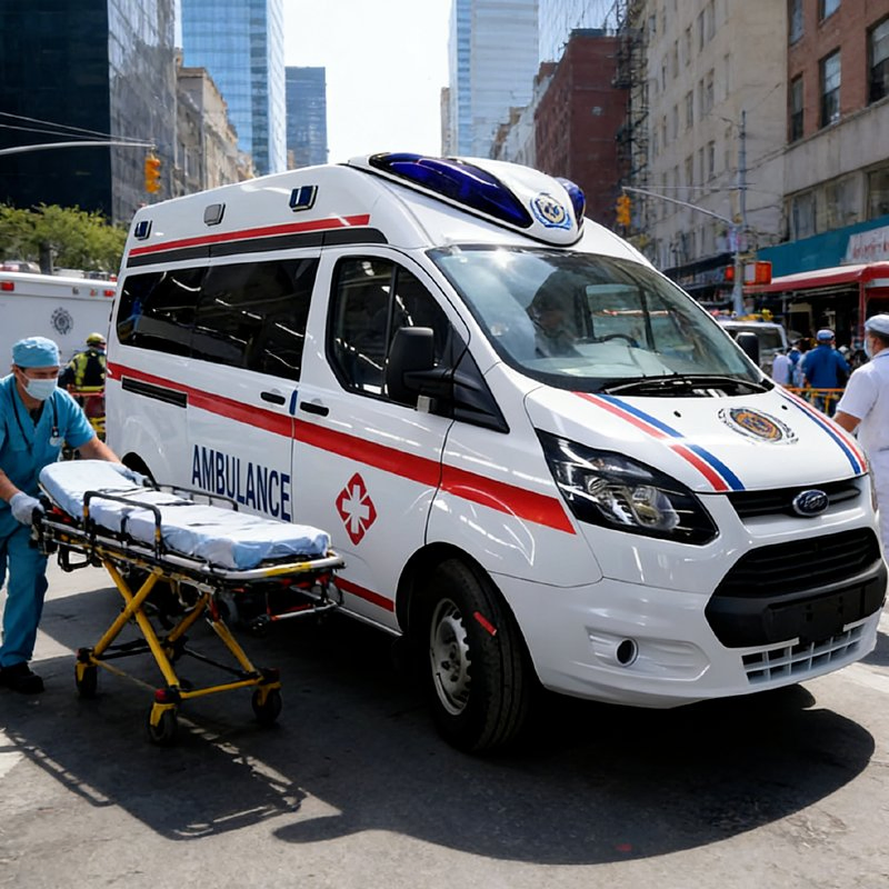 Monitoring Ambulance with Stretcher &amp; Immobilization Device for Patient Condition Tracking