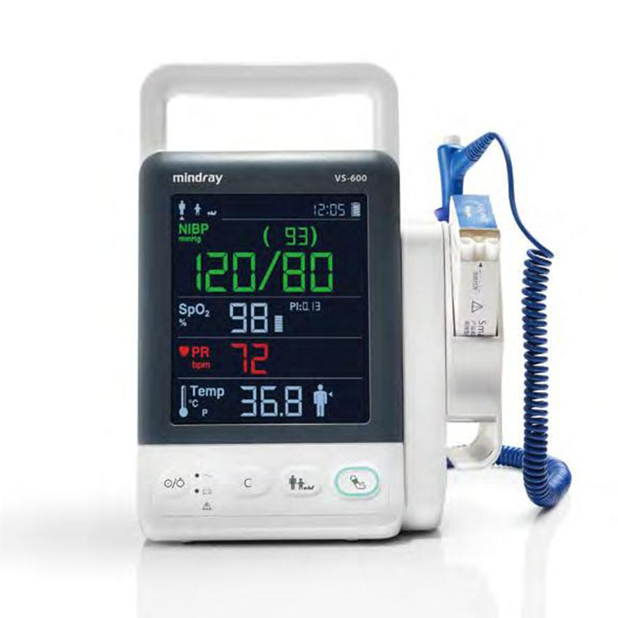 Mindray Vs-600 Emergency Hospital Apparatus Portable Remote Patient Monitoring Vital Signs Monitor Multiparameter Patient Monitor