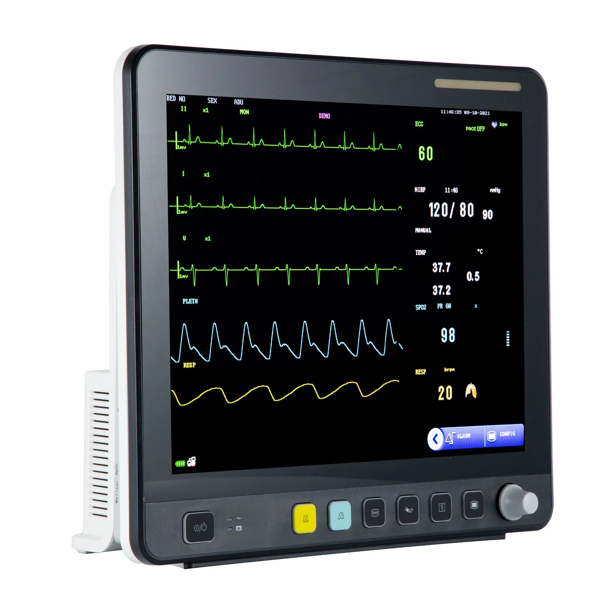 Medical 15 Inch Touch Screen Vital Sign Monitor Multi Parameter Patient Monitor