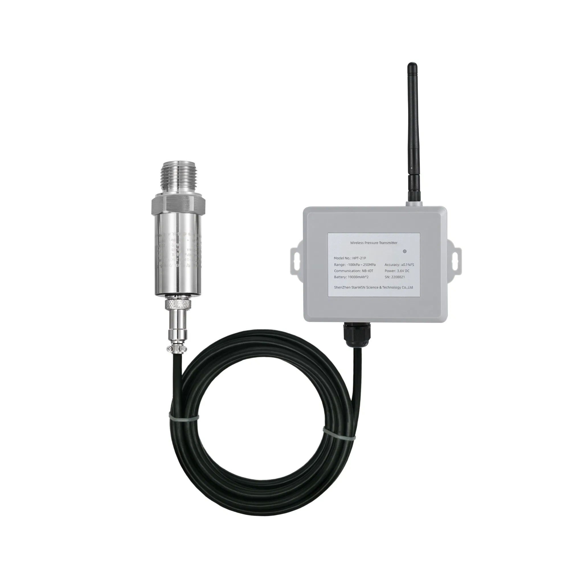 Battery Powered Nb-IoT Remote Wireless Static Pressure 0-300m Water Liquid Fuel Level Monitoring Solution