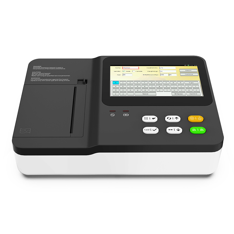 Medical Equipment 7 Inch Touch Screen 3 Channel ECG Machine