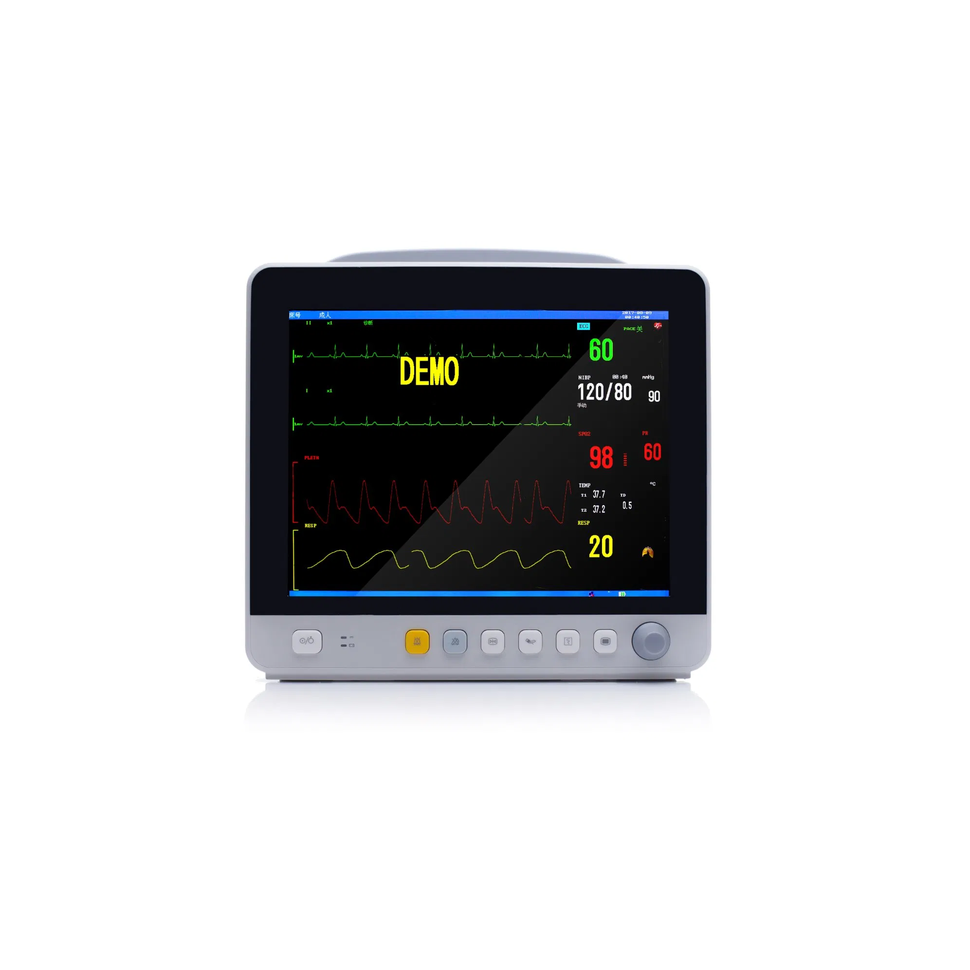 Soymed Remote Patient Monitor Price ICU Monitor Cardiac with Touch Color Screen Vital Signs Monitor Multiparameter