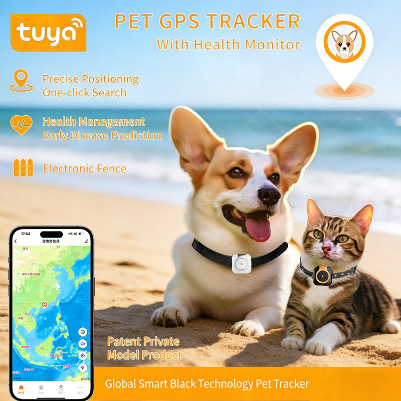 Pet Product Waterproof GPS Pet Tracker with Health Monitoring for Dogs