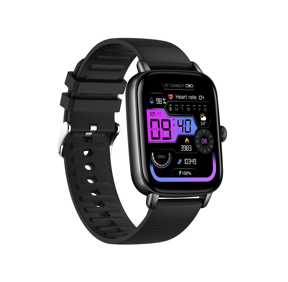 64m 1.69 Inch Full Screen Touch Bluetooth Call Heart Rate Blood Pressure/Oxygen Monitoring Smart Watch