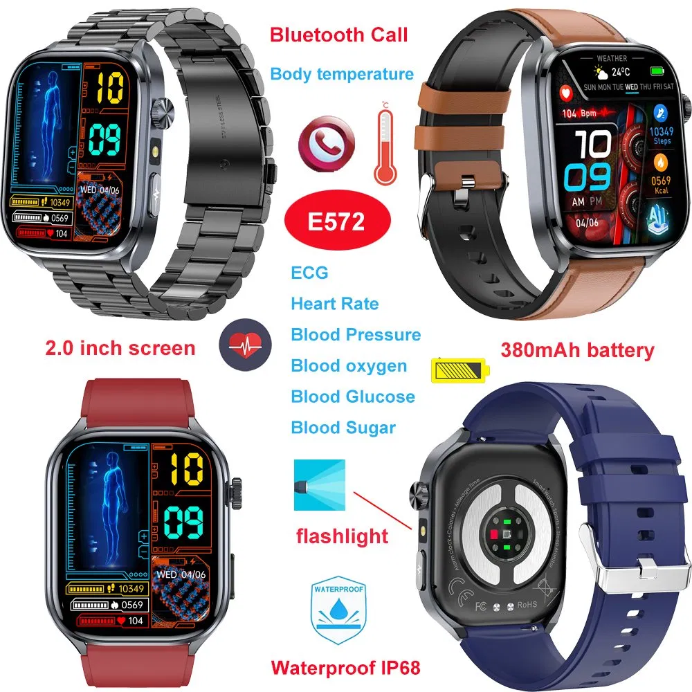 Advanced Mobile Smart Bluetooth Band with ECG and Remote Family Care Function E572