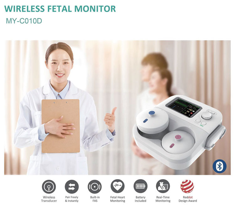 Ultrasonic Equipment Fhr Toco FM Baby Heartbeat Monitor Portable Wireless Fetal Doppler
