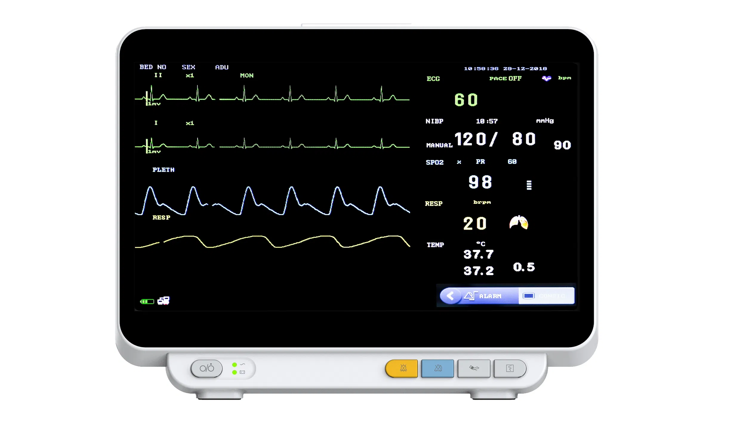 Emergency Hospital Apparatus Portable Remote Patient Monitoring Vital Signs Machine Multiparameter Patient Monitor