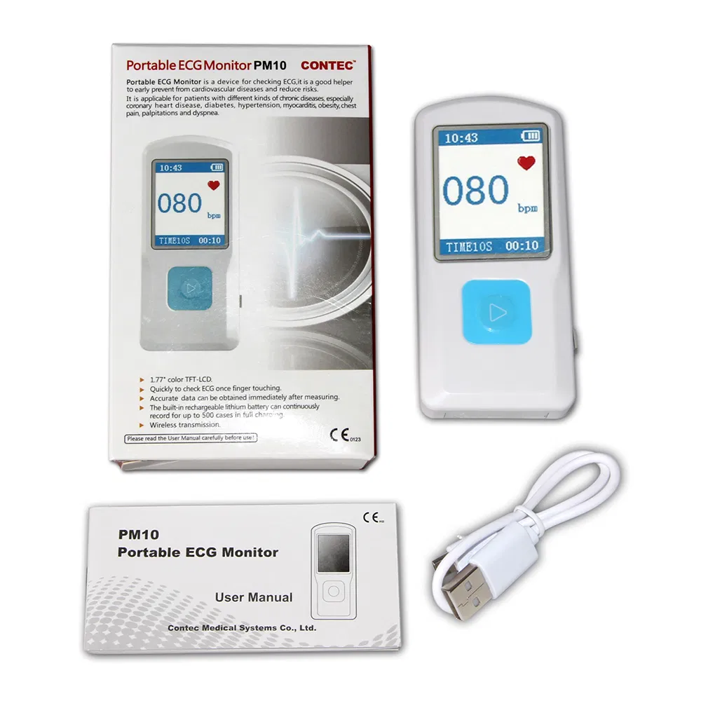 Contec Portable ECG Monitor Pm10 Mini ECG Machine Wireless ECG Monitor