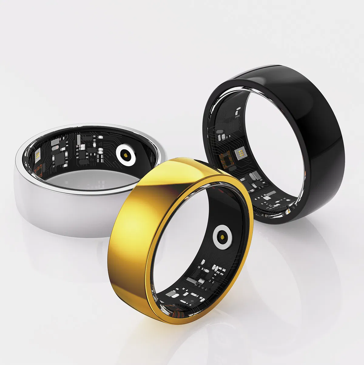 R09m Smart Finger Ring Blood Pressure Oxygen Monitoring IP68 Waterproof Fitness Smart Ring