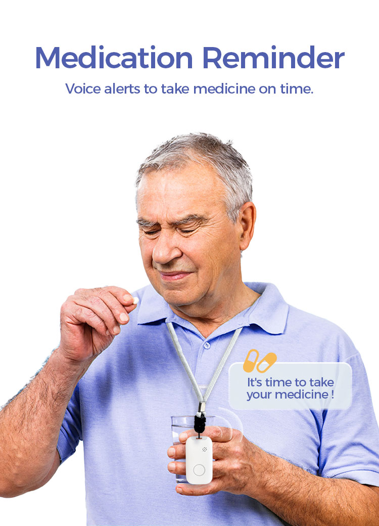 Remote Patient And Elderly Alert Monitoring Device For Seniors - Fall Detection, SOS, And Vital Signs Tracking
