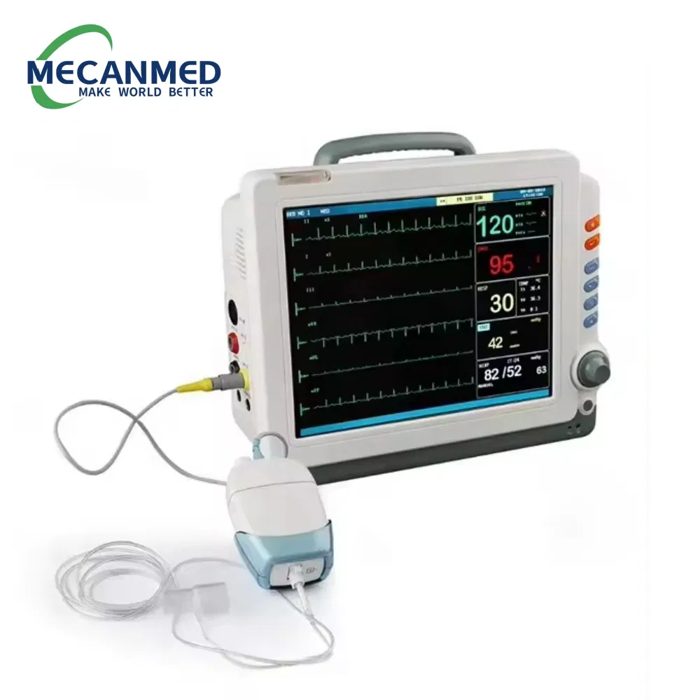 Medical Pet Remote Patient Monitoring Devices Pr ECG Temp SpO2 NIBP Hr Resp 12 Inches Patient Monitor