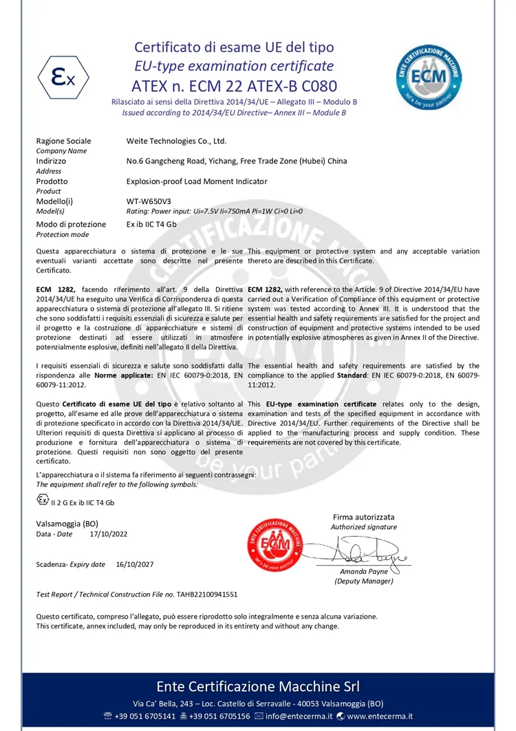 Safety Certificate