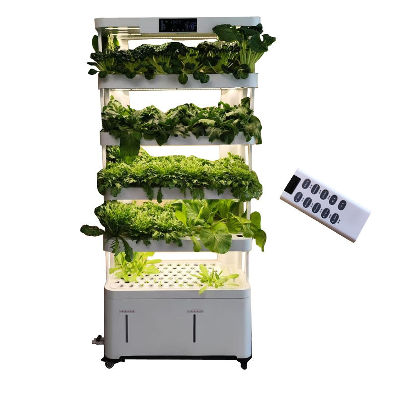 Space Saving Vertical Hydroponic Growing Unit for Home and Small Restaurants